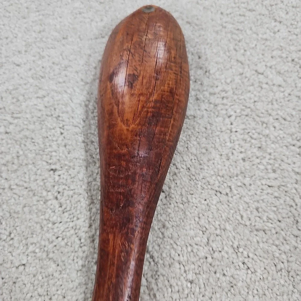 THICK VTG/Antique Hand Carved Wooden Spoon 18